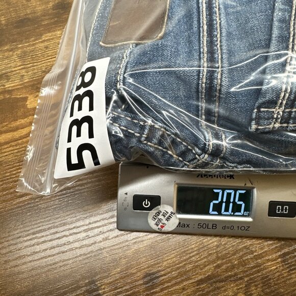 BKE Jeans Mens 36S Nolan Straight Leg Whiskered Stretch Buckle Thick Stitching - Picture 12 of 12